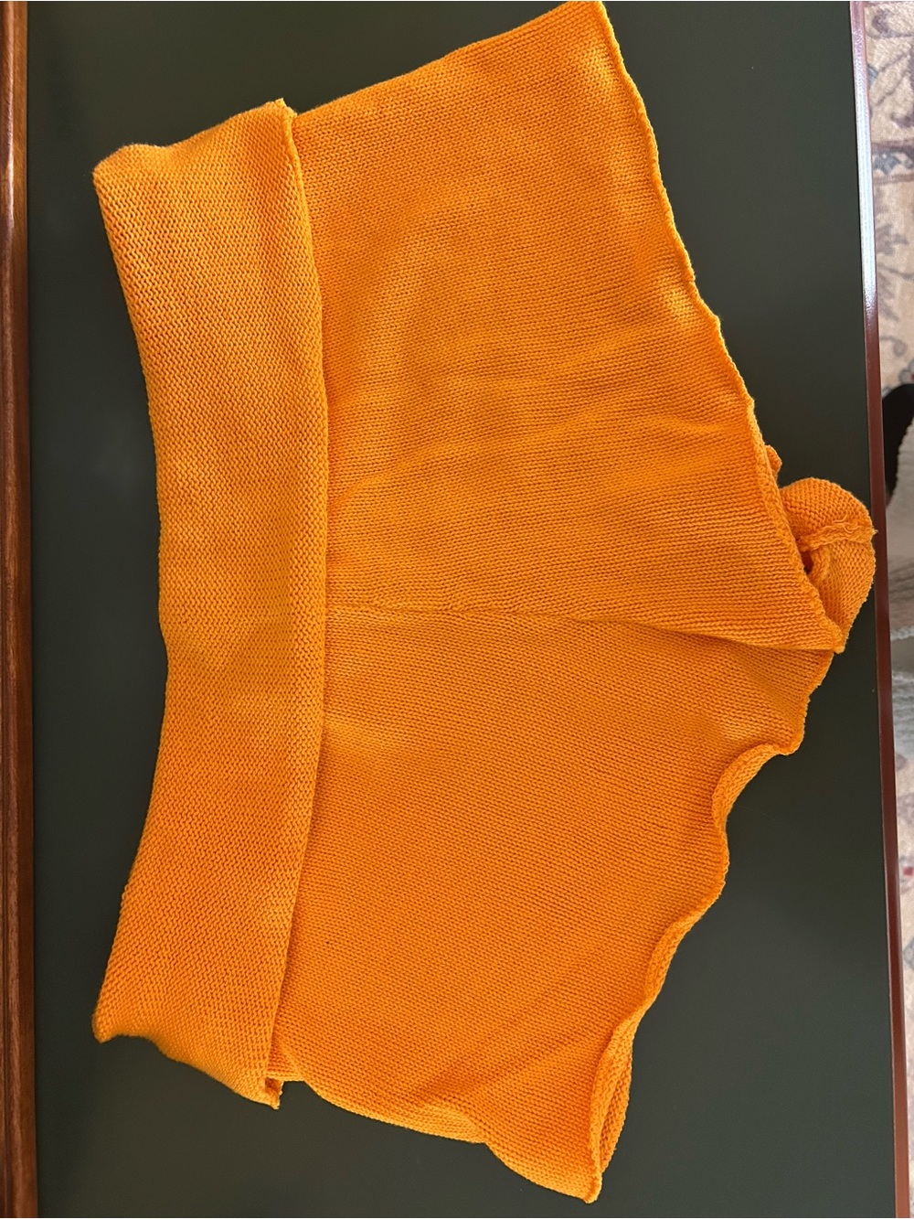 Rita Knit Sweater Shorts in Orange - Picture 6 of 8